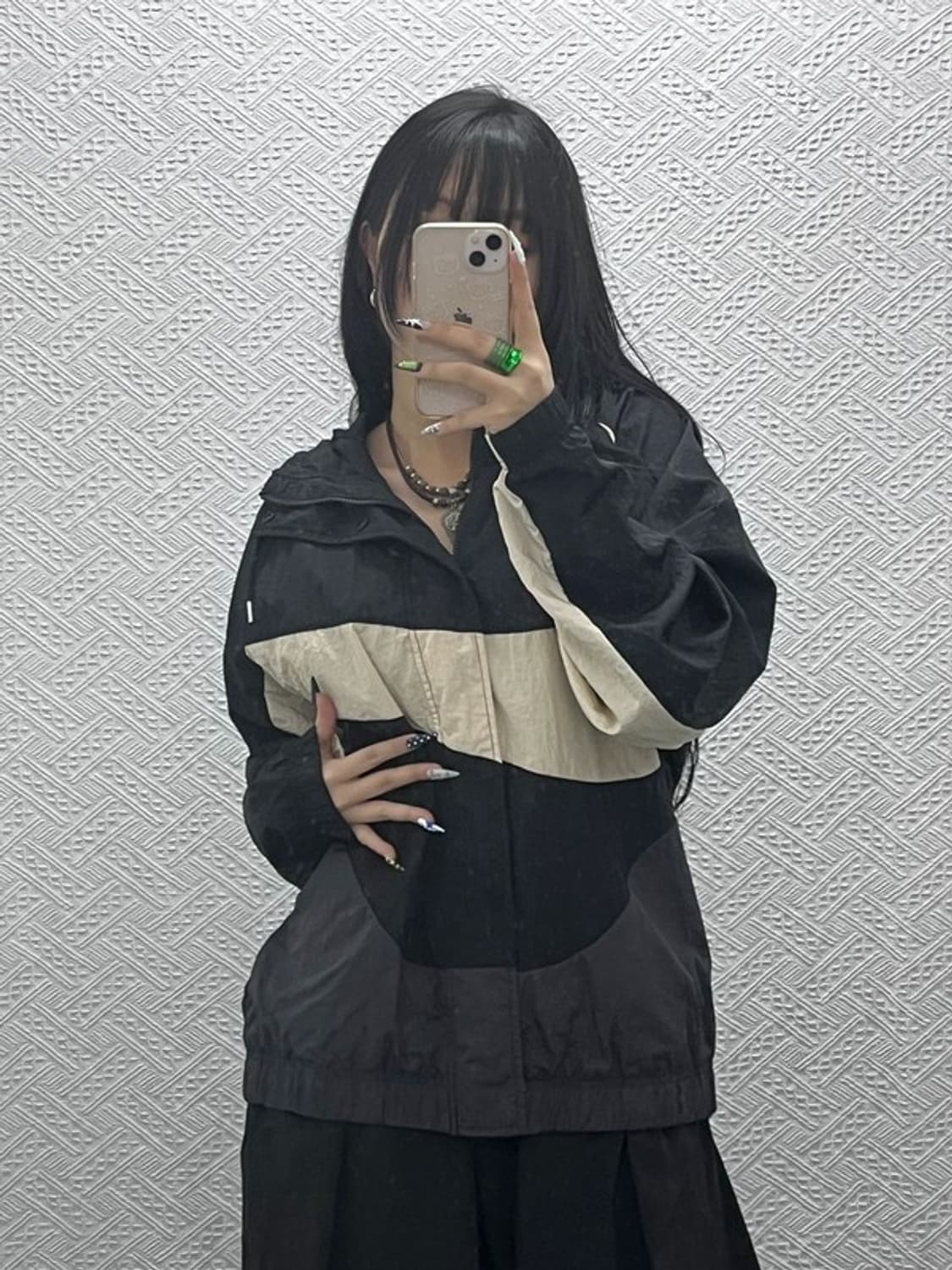 나이키 올드스쿨 레트로 빅스우시 배색 바람막이 자켓 L C08621 상품이미지2