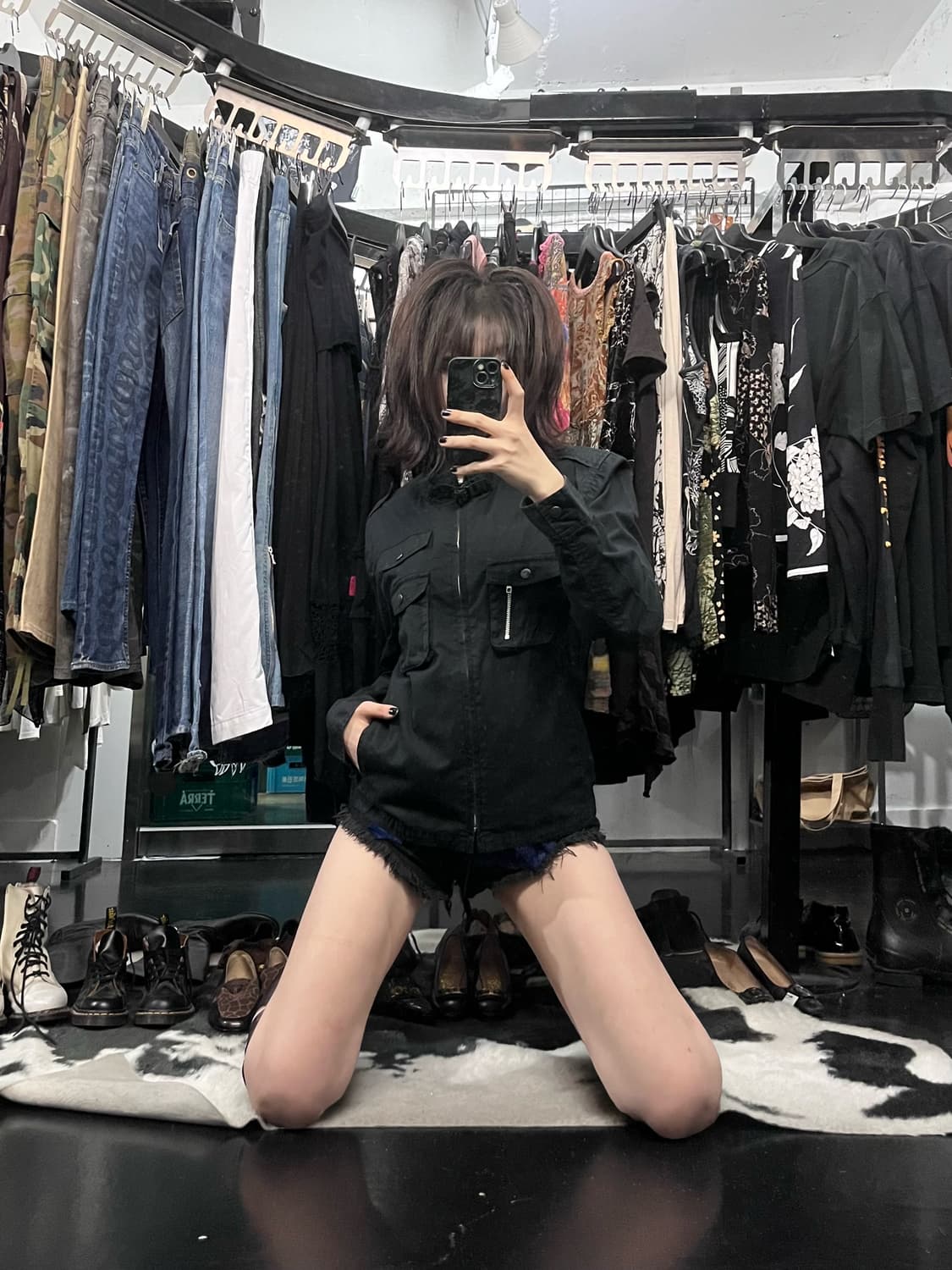 블랙 포켓 슬림핏 자켓 상품이미지1