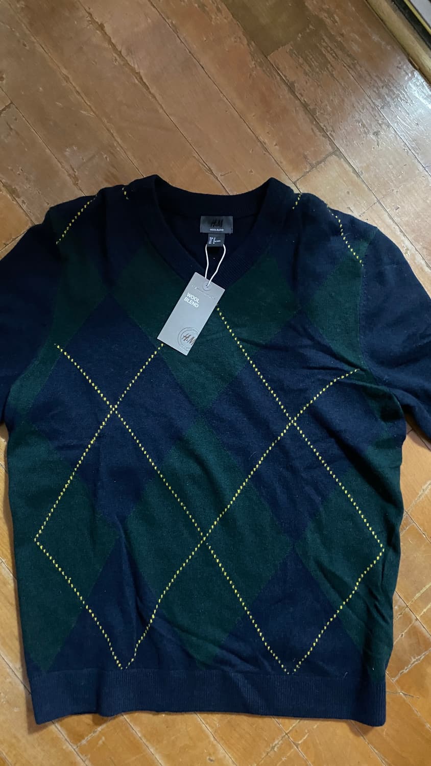 (새상품) H&M 아가일 니트 M (100) 상품이미지1