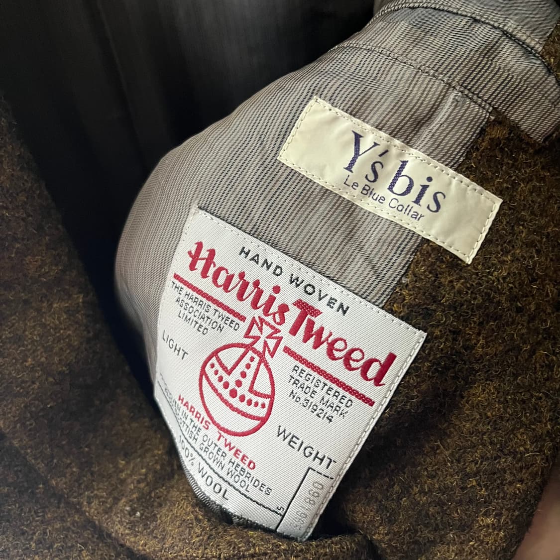 [Yohji Yamamoto] 90's Y's 아카이브 헤링본 울 자켓 상품이미지5