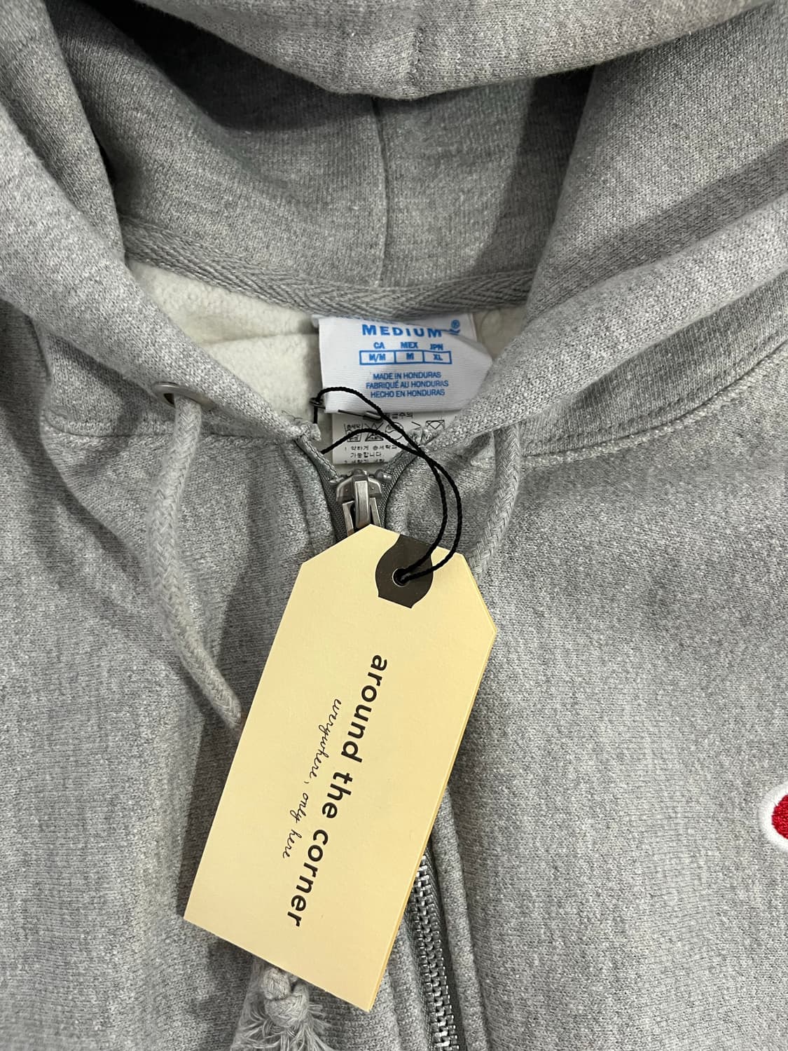 챔피온 리버스 위브 스웻 후드 집업 그레이 M 상품이미지4