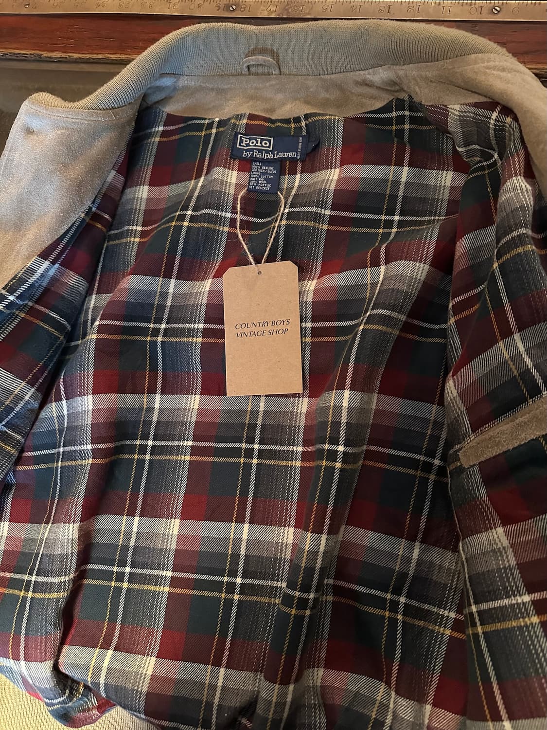 90s 빈티지 폴로 랄프로렌 A-1 스웨이드 레더 자켓 상품이미지7