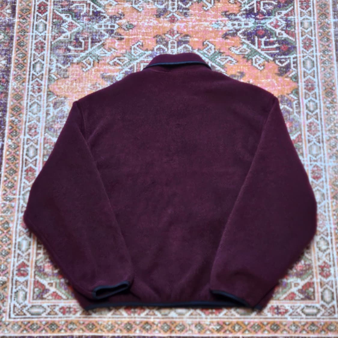 90s 울리치 플리스 신칠라 스냅티 버건디 상품이미지5