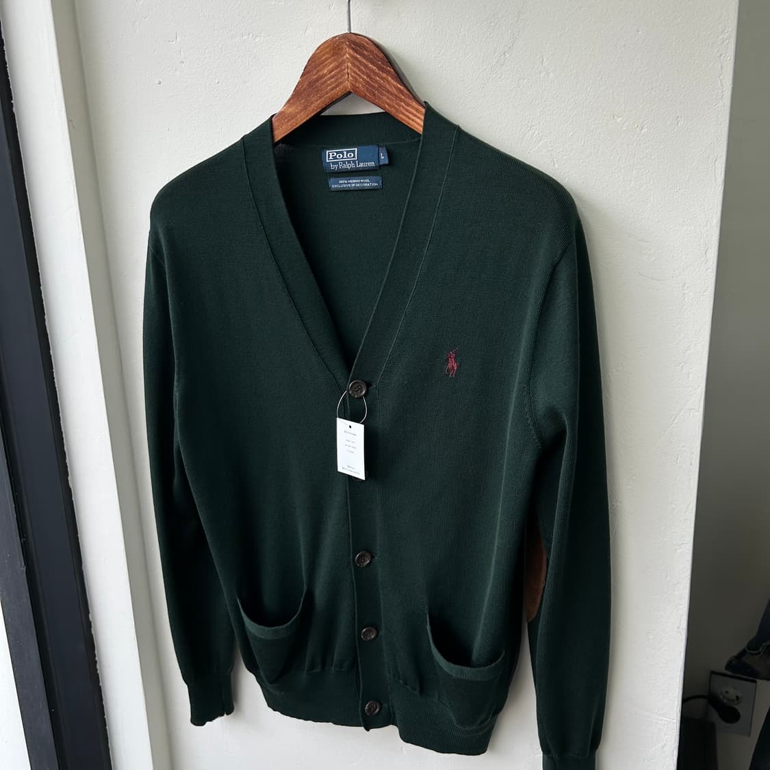 15750 - 폴로 랄프로렌 브이넥 니트 가디건 그린  상품이미지2