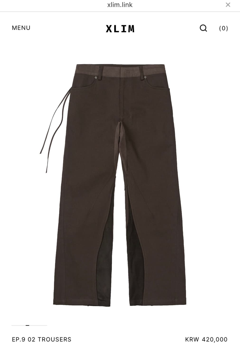 xlim ep9 02트라우저 XL 상품이미지1