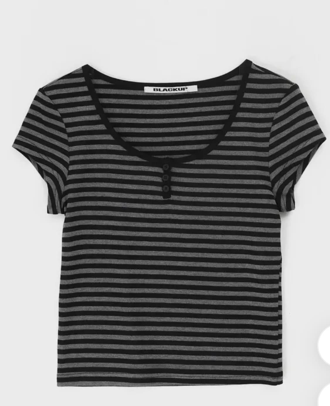 블랙업 스트라이프 반팔티 티셔츠 줄무늬 상품이미지3