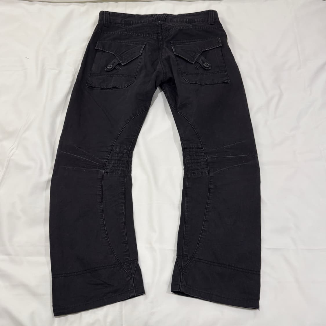 디젤 커브드 핏 코튼 팬츠 블랙 29 상품이미지3