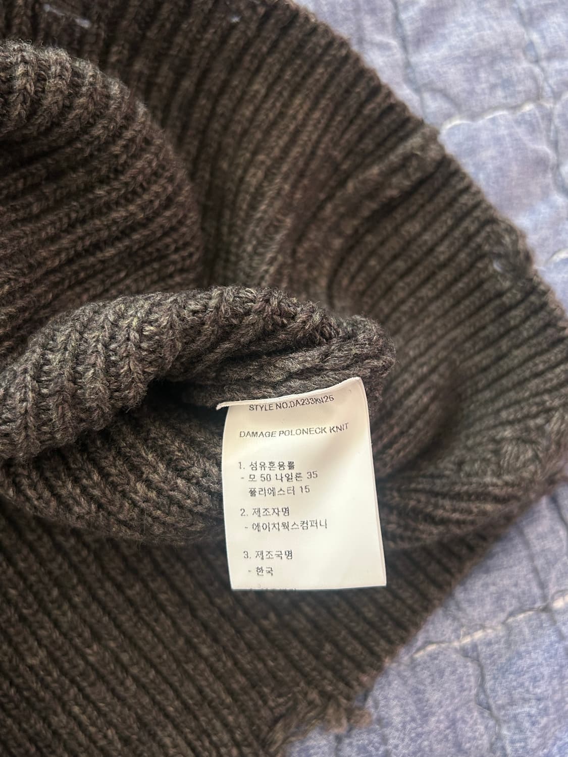 다이애그널 damage poloneck knit 상품이미지7
