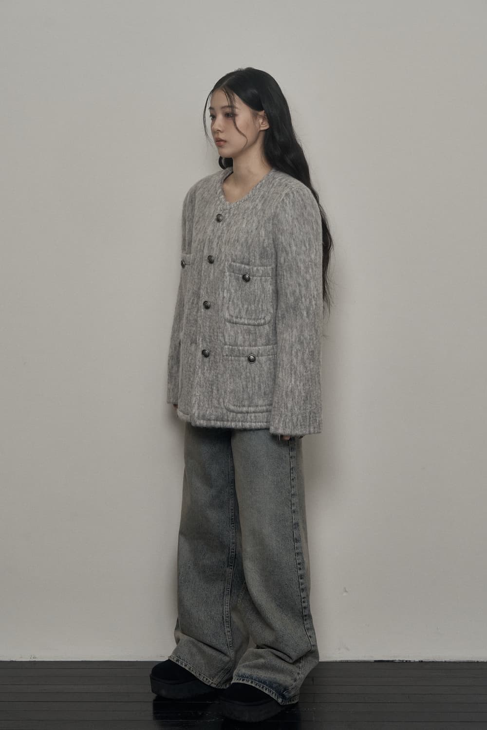 카키포인트 앤티크 울 자켓 그레이 상품이미지3