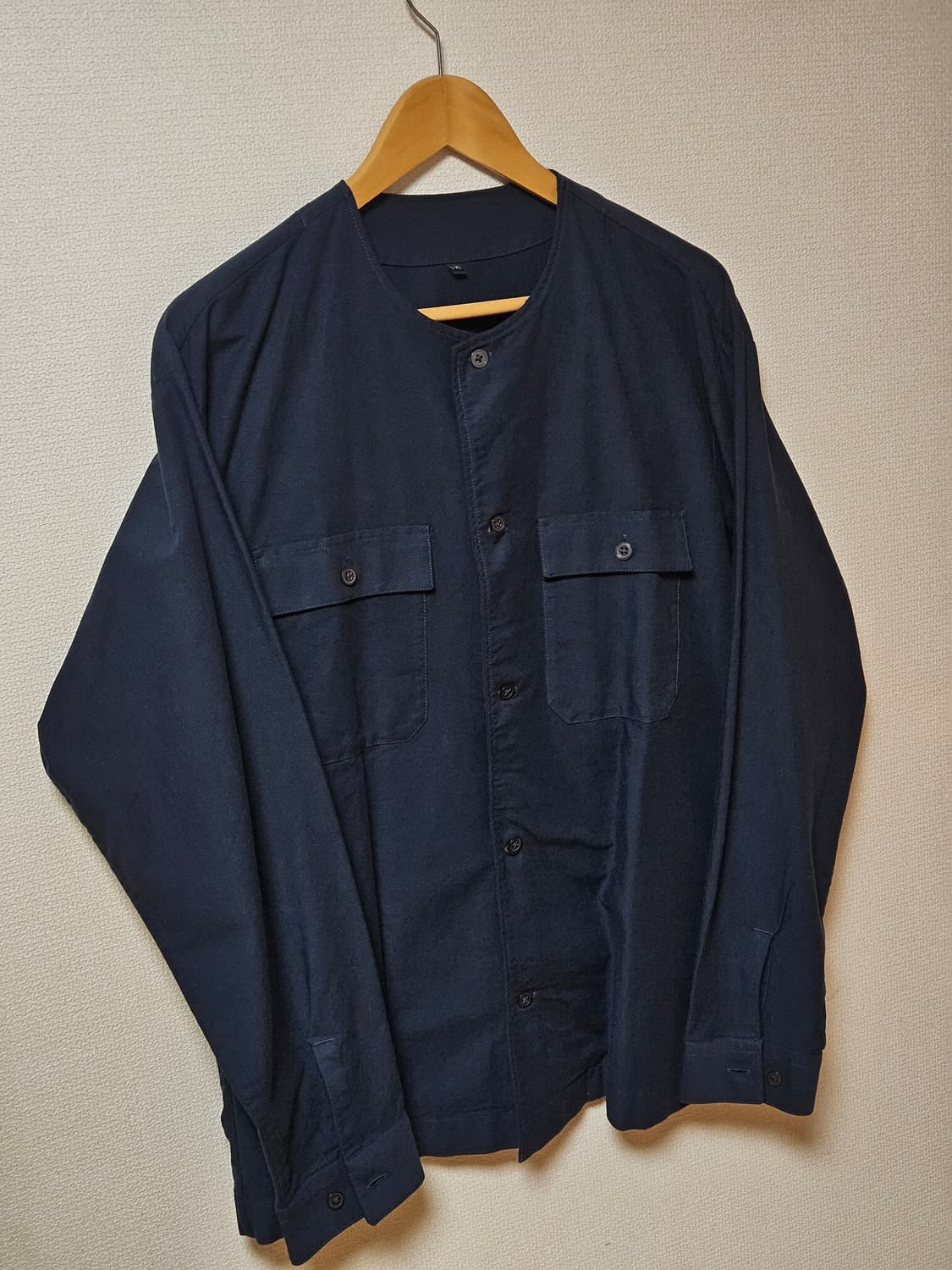 무인양품  노카라 네이비 셔츠 상품이미지1