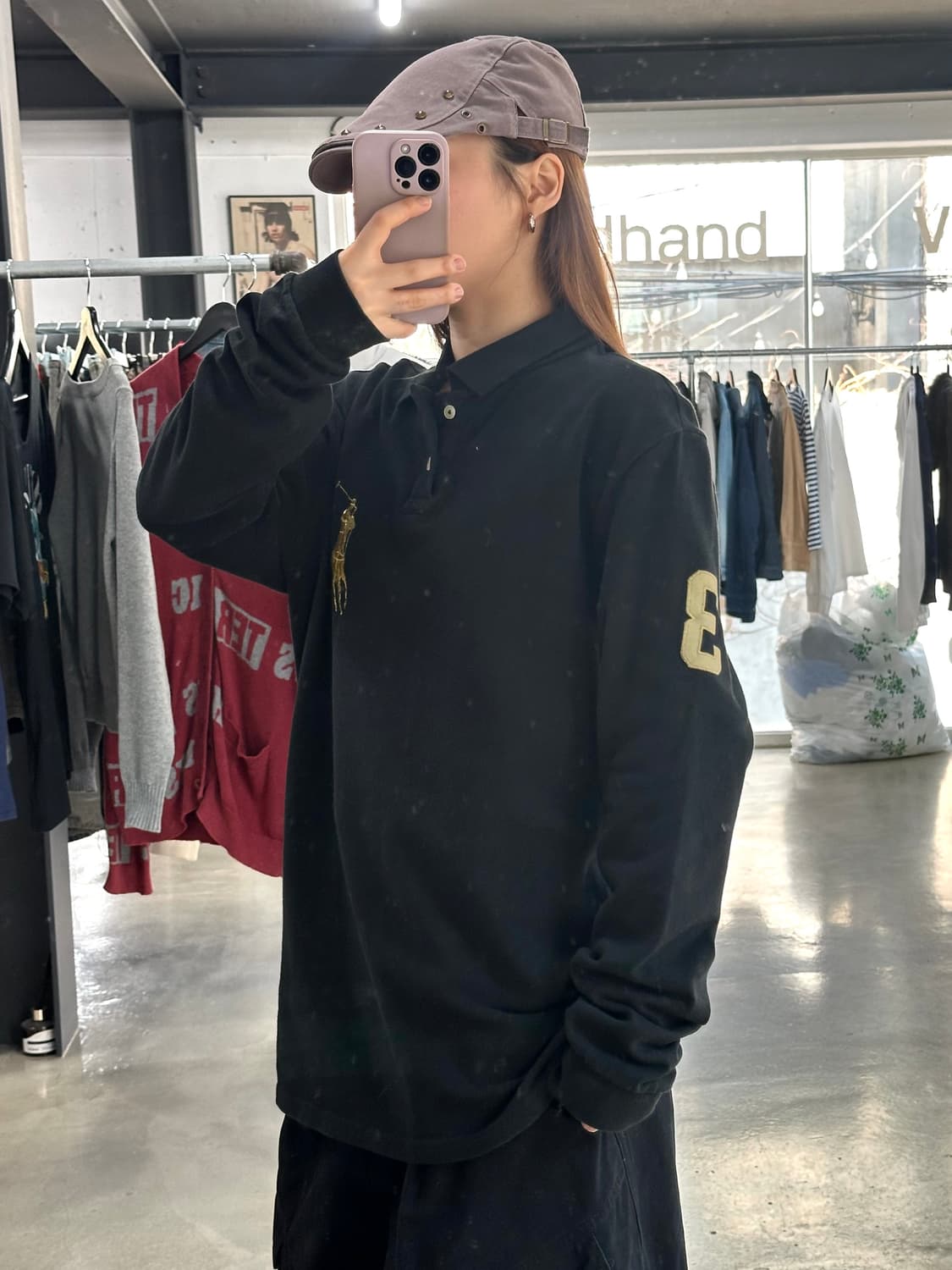 폴로랄프로렌 빅포니 넘버링 슬릿 PK롱슬리브긴팔티 상품이미지2