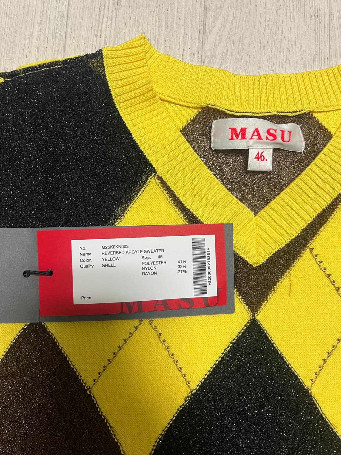 (46) masu 아가일 니트 상품이미지4