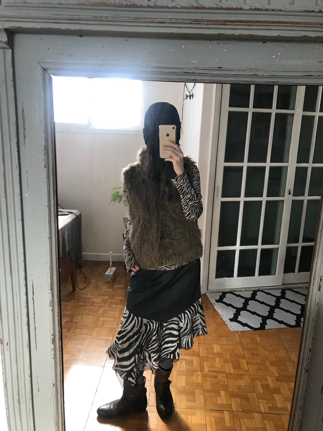 vintage zebra pattern skirt (29inch) 상품이미지6