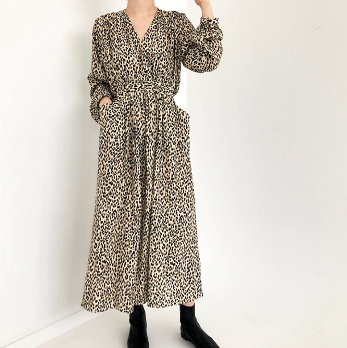 (새상품) 레오파드 롱원피스 상품이미지6