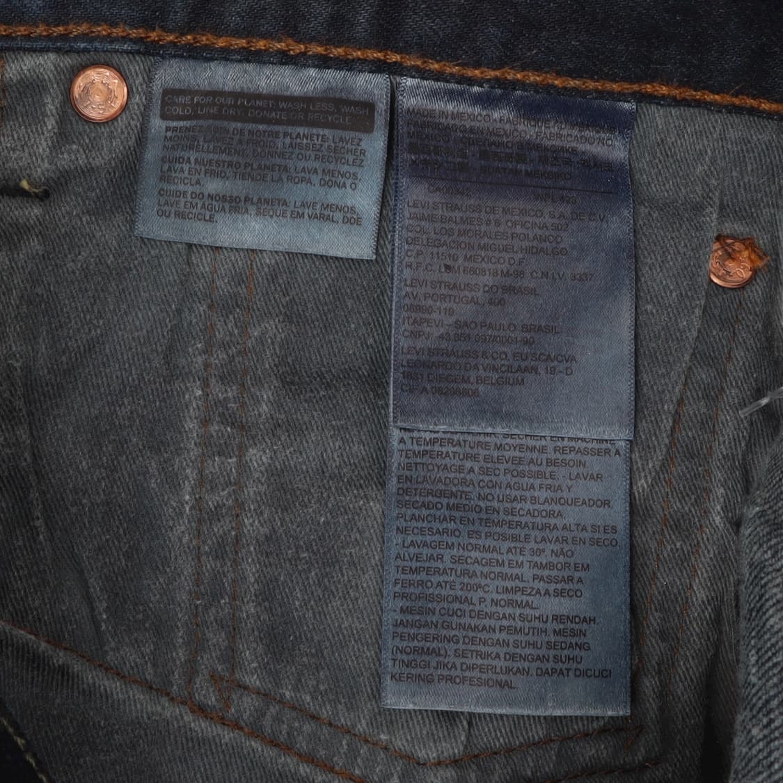 리바이스 501 워시드 데님팬츠 상품이미지8