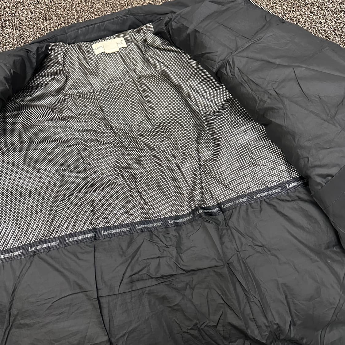 라퍼지스토어 덕다운 미니멀 블루종 패딩 블랙 L 상품이미지6