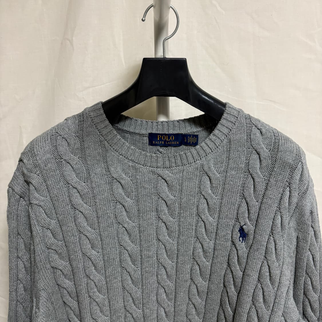 폴로 랄프로렌 코튼 케이블 니트 / 그레이, L 상품이미지2
