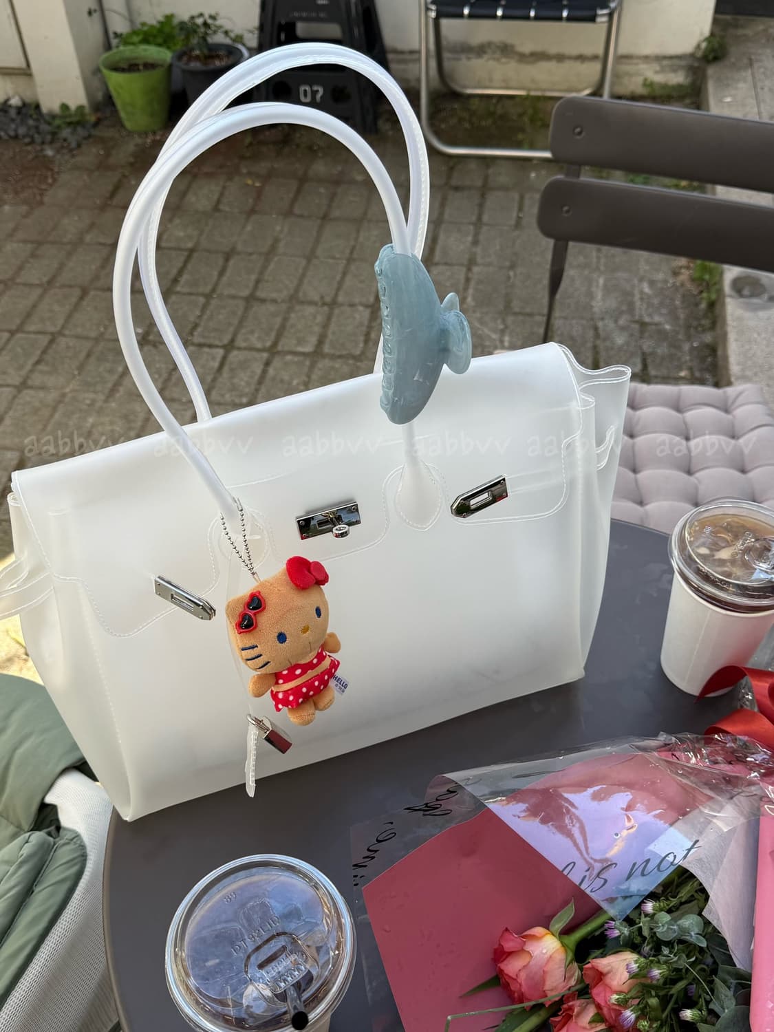 당일출고✨[tpu소재💖,고퀄리티] 키키 젤리백 젤리버킨백 화이트 상품이미지1