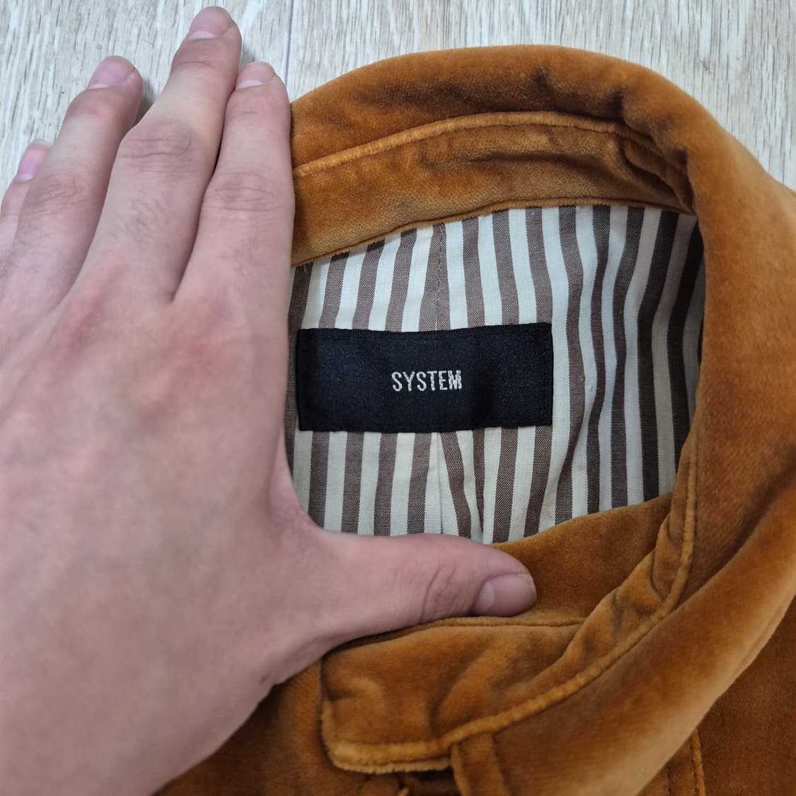 한섬 시스템 여성 버튼 벨벳자켓 상품이미지4