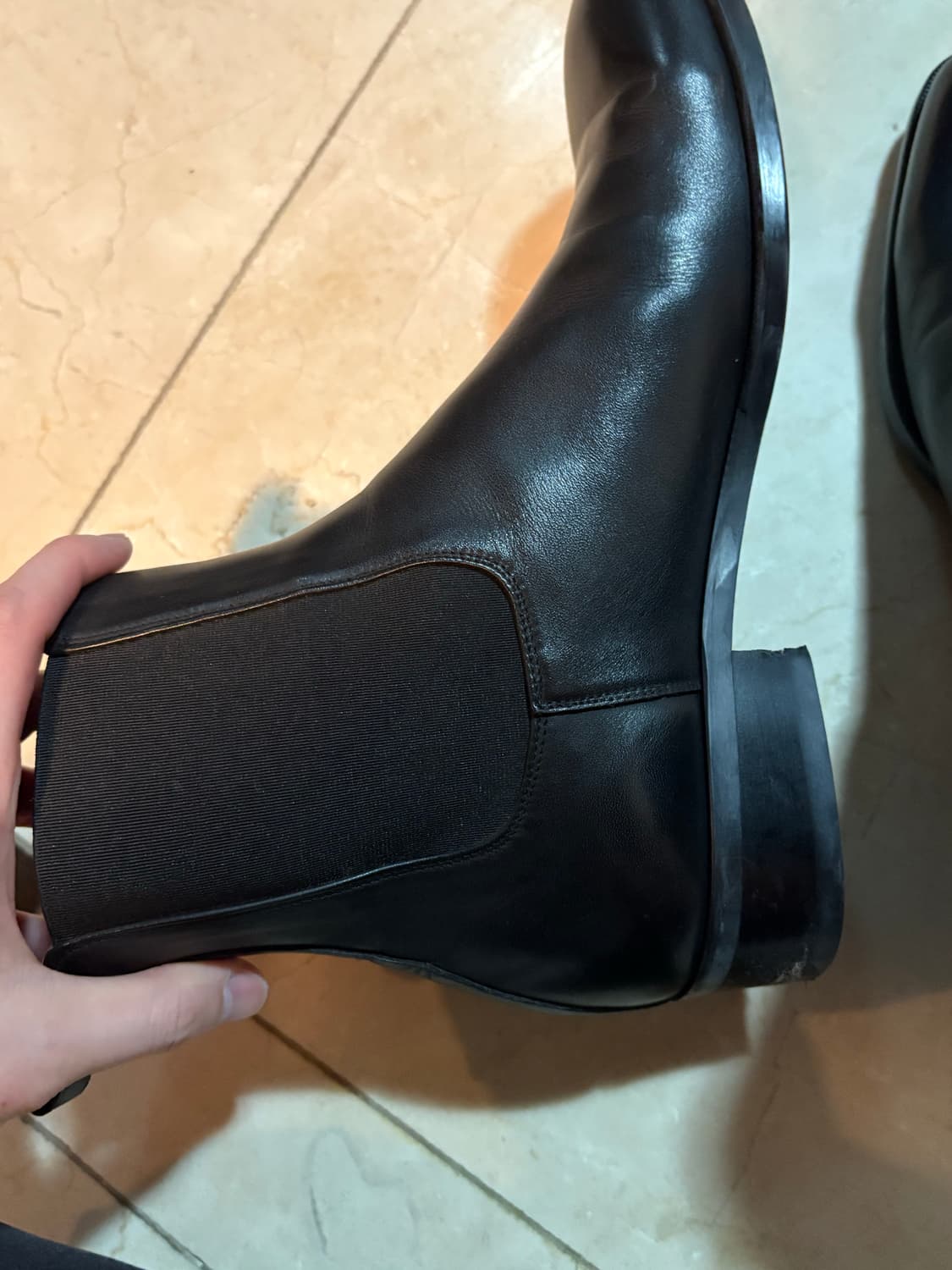Sblm 블랙 레더 첼시 부츠 270-280 사이즈 상품이미지3