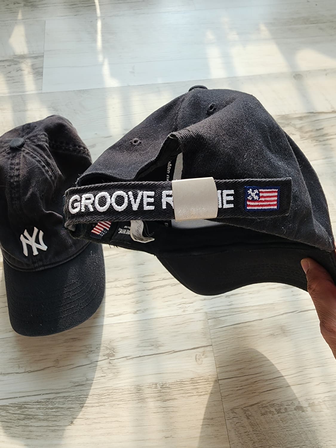 블랙 볼캡 2개 일괄 팜. (MLB&그루브라임) 여성 야구 모자 상품이미지8