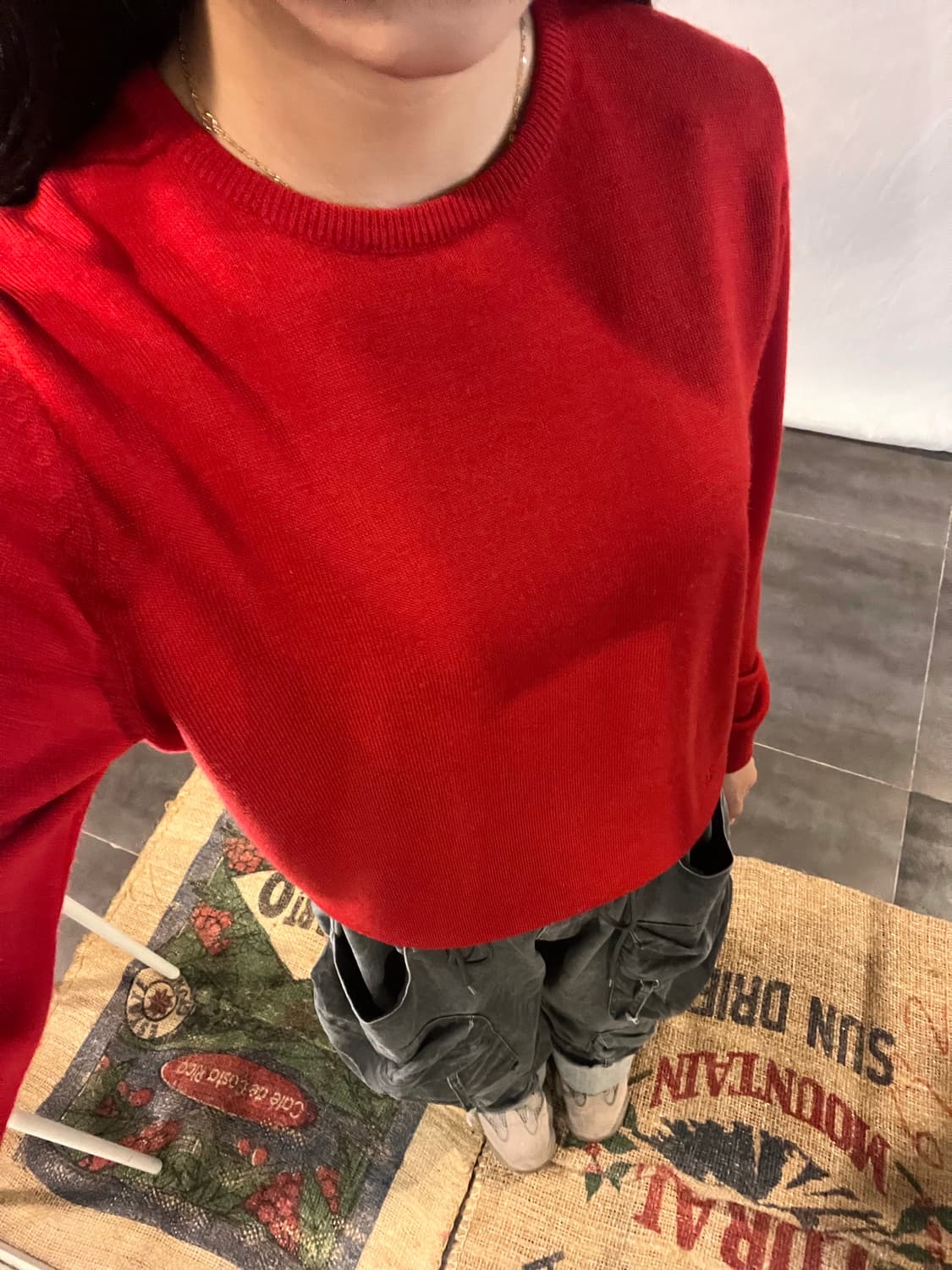 Burberry wool&cashmere red knit 상품이미지7