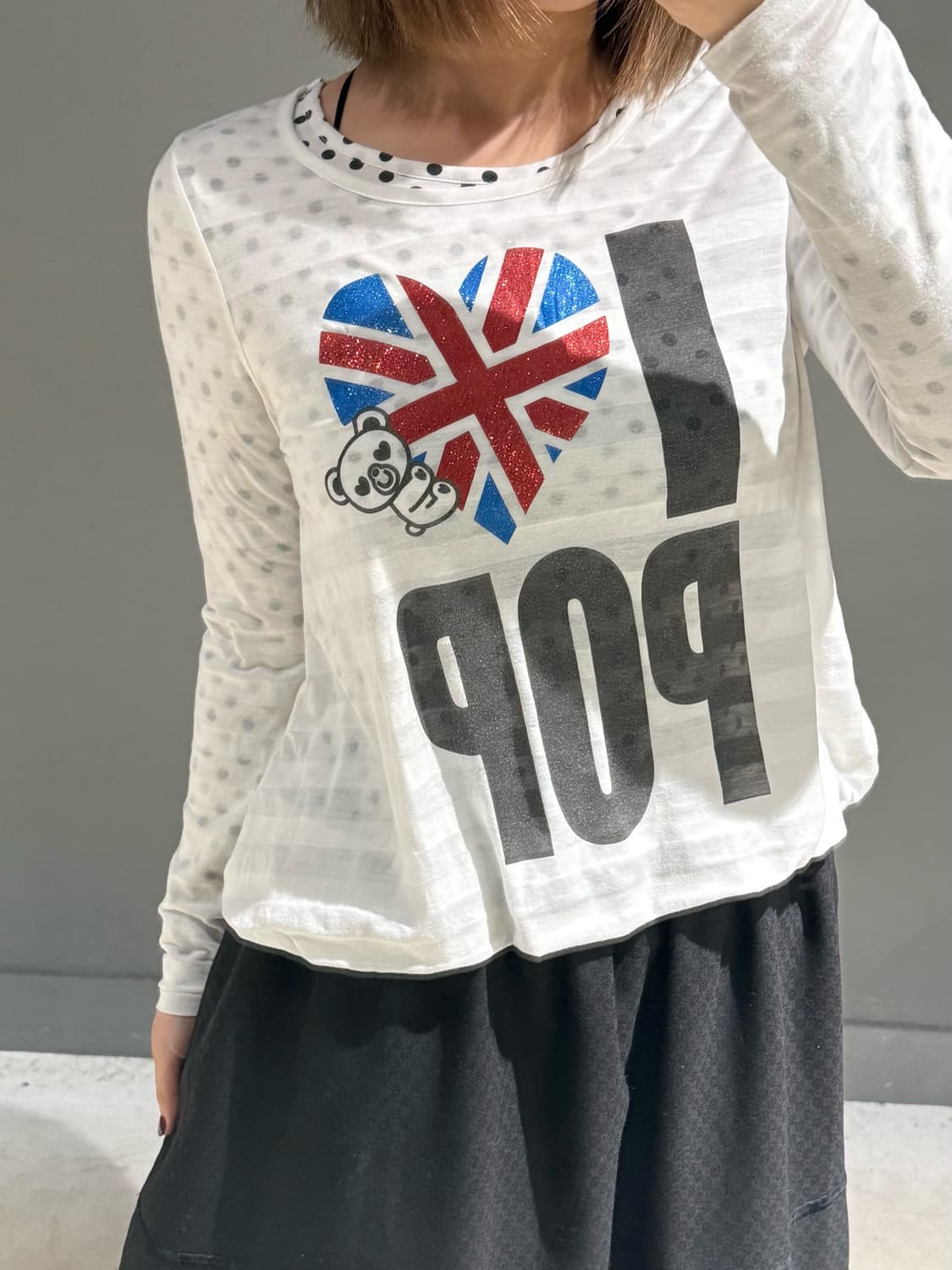 layered detail lettering long sleeve 상품이미지2