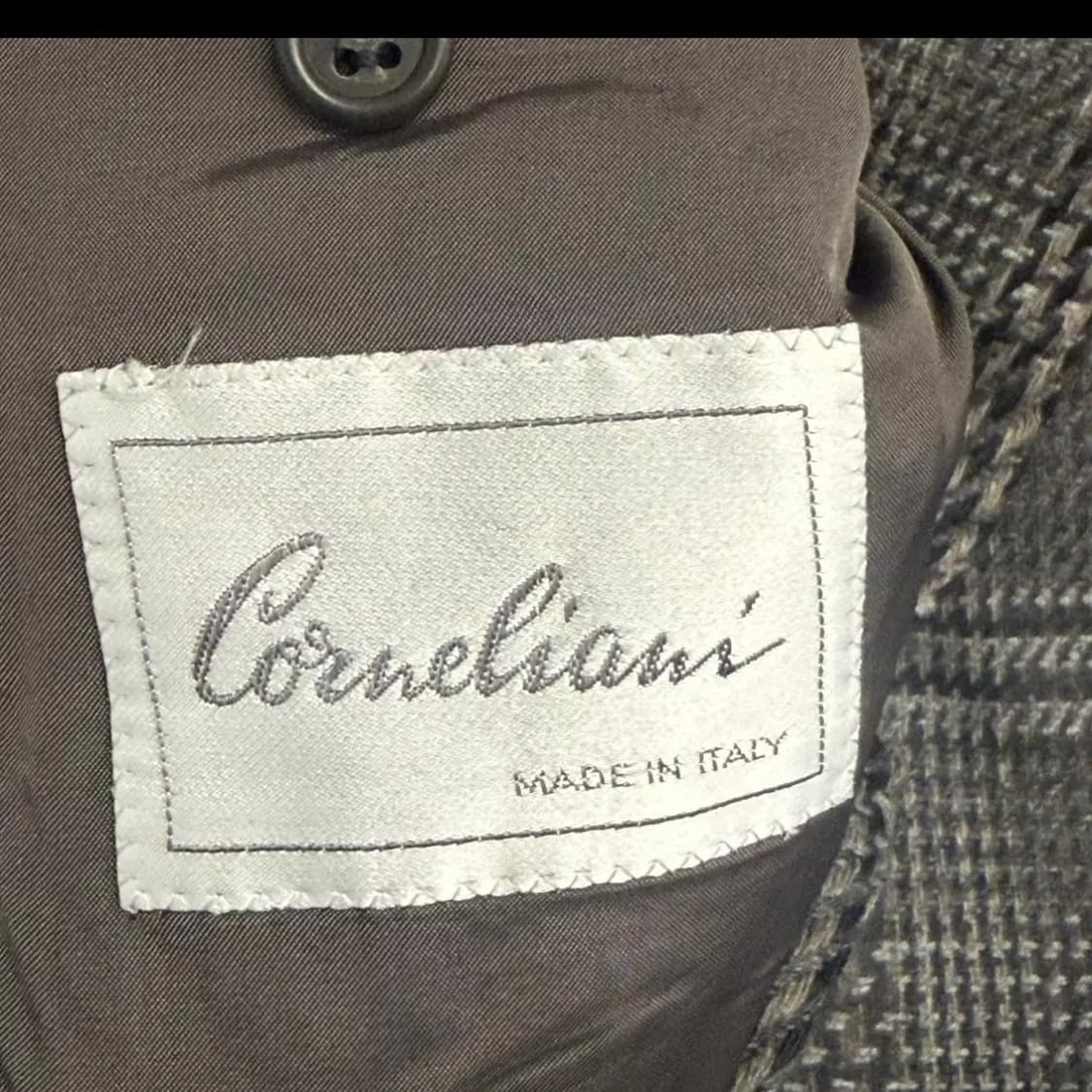 Made in italy 이탈리아 꼬르넬리아니 체크 울 자켓 M 상품이미지5