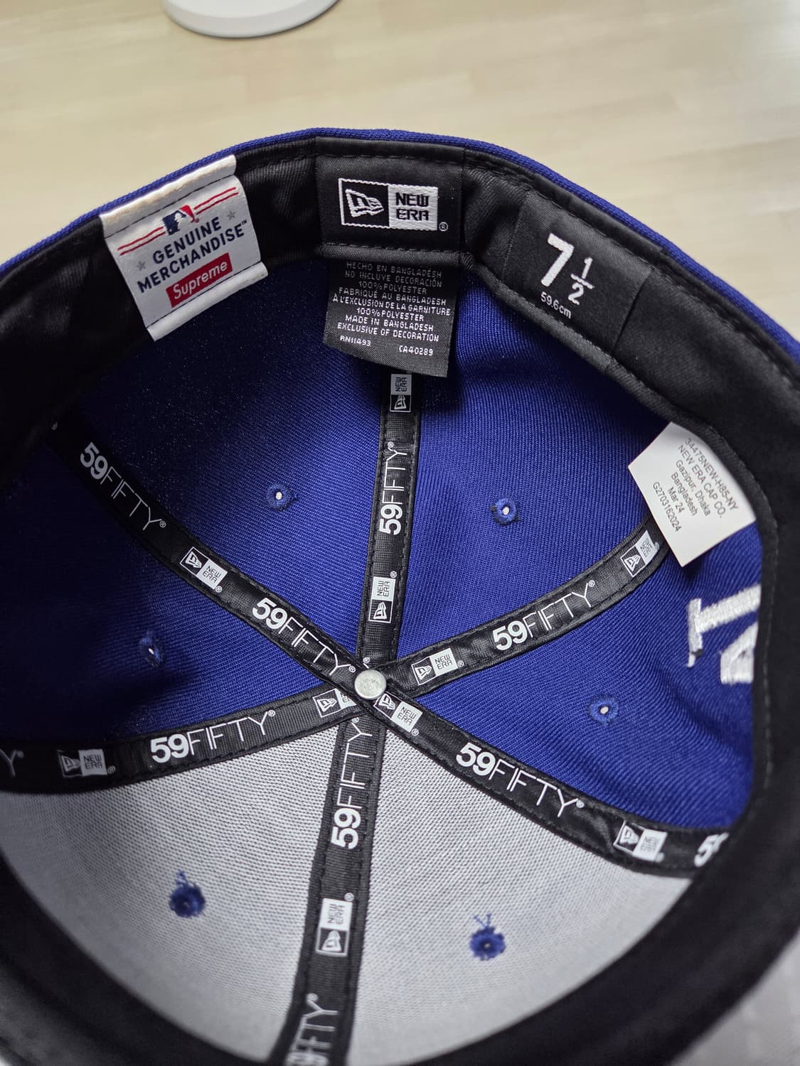 슈프림 다저스 MLB 팀 박스로고 뉴에라 다크로얄 로스 앤젤레스 상품이미지5