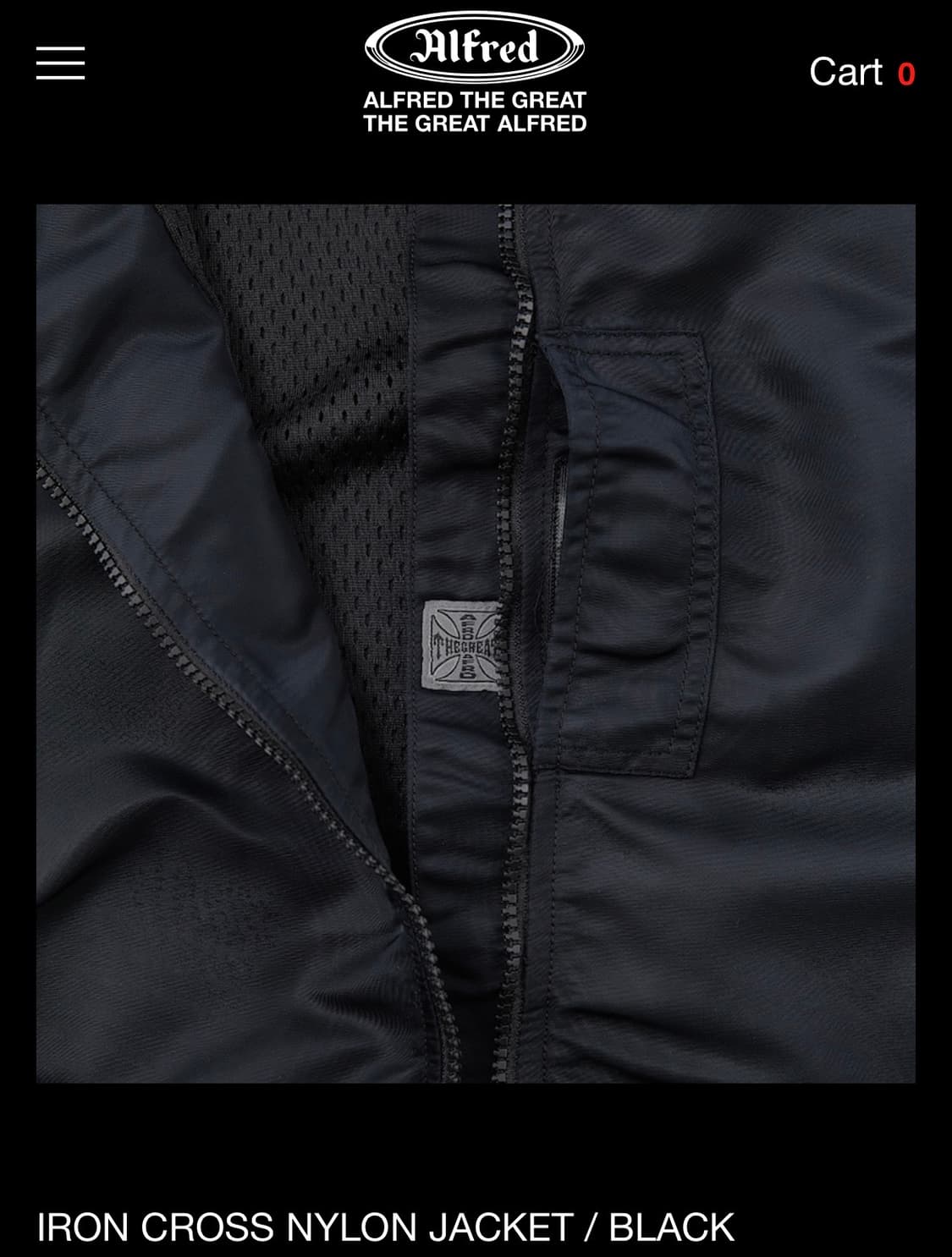 알프레드 IRON CROSS NYLON JACKET/BLACK 상품이미지8