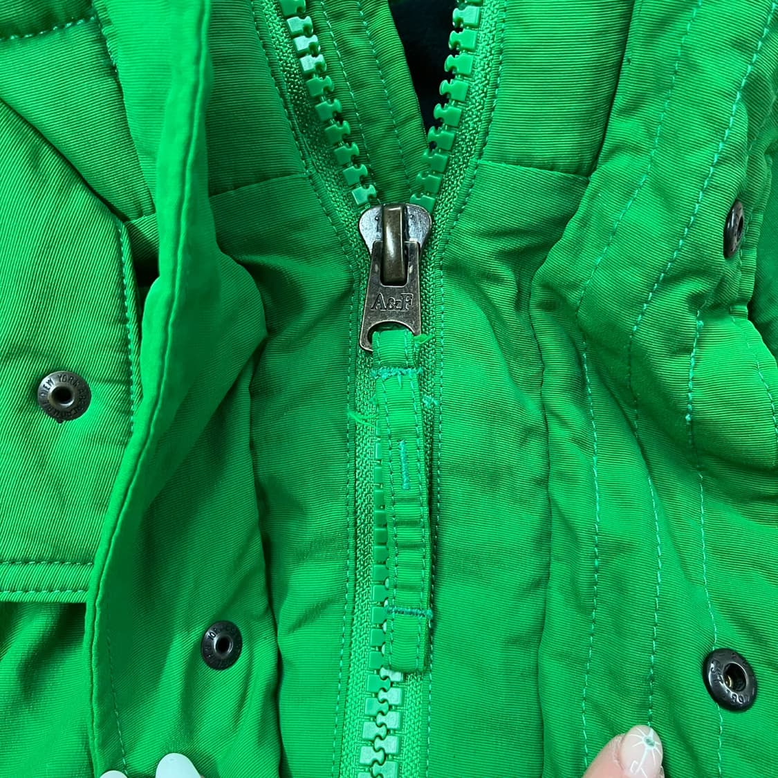 [정품/S] 아베크롬비 그린 패딩 점퍼 b18 상품이미지7
