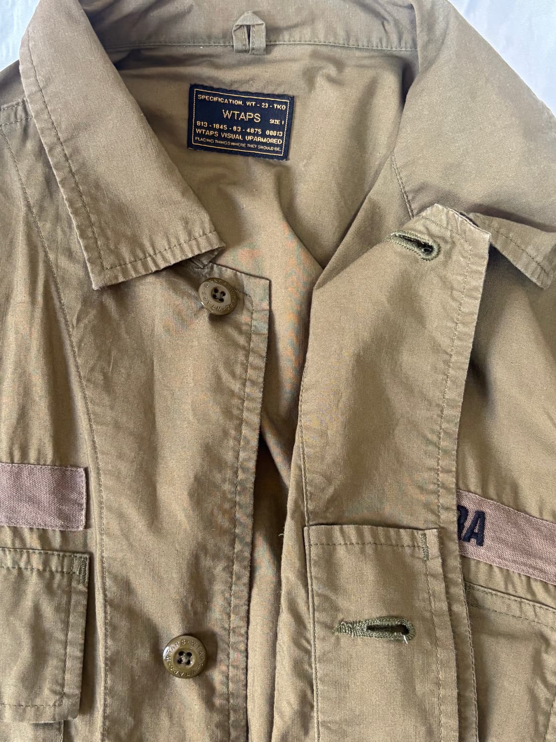 WTAPS 더블탭스 밀리터리 샴브레이 반팔 셔츠 상품이미지8