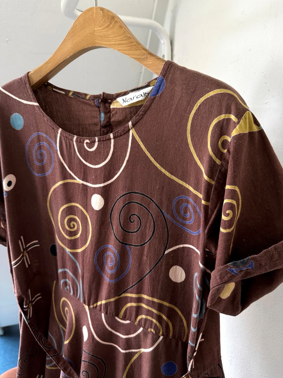 Cotton natural dyed pattern onepiece 상품이미지2