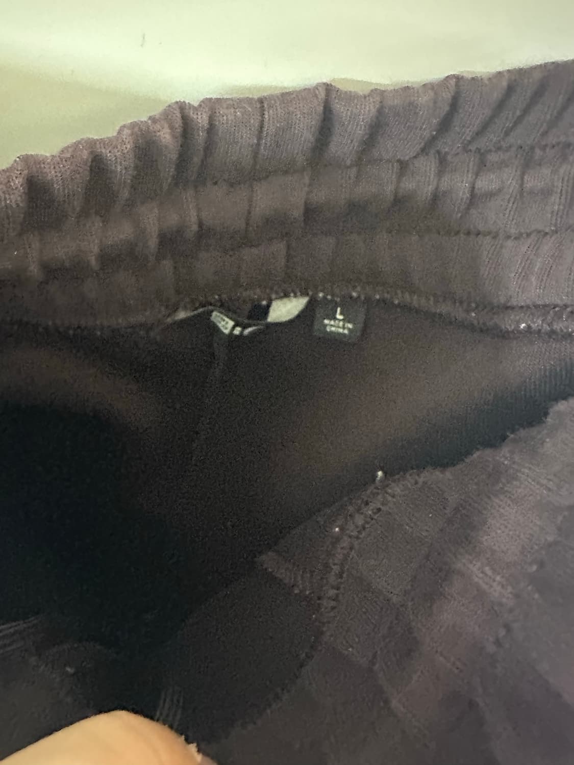 [L] 유니클로 C 스웨트 와이드 팬츠 와인 상품이미지4