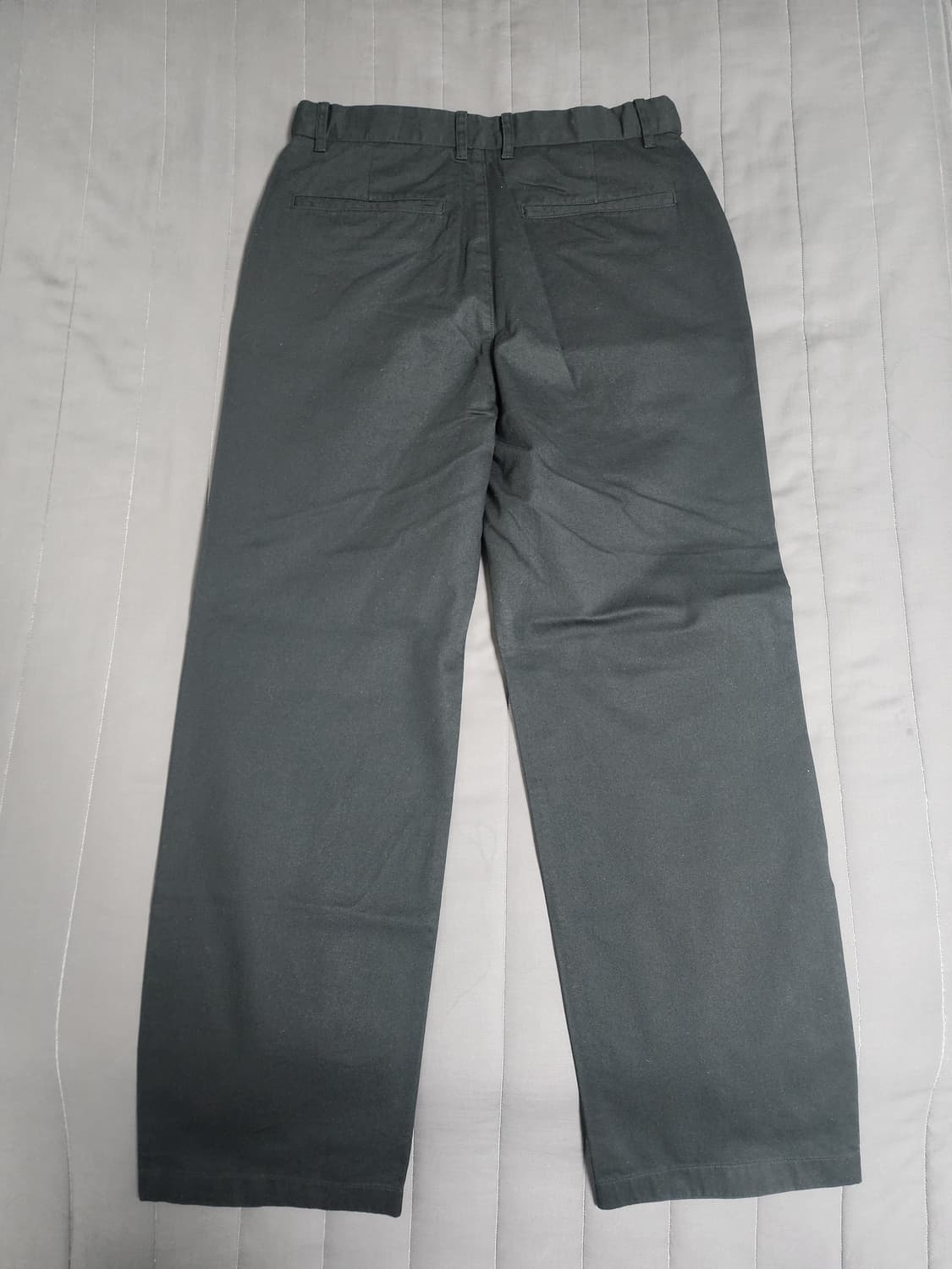 새제품 31) 무탠다드 레귤러 핏 히든 밴딩 치노 팬츠 블랙 상품이미지4