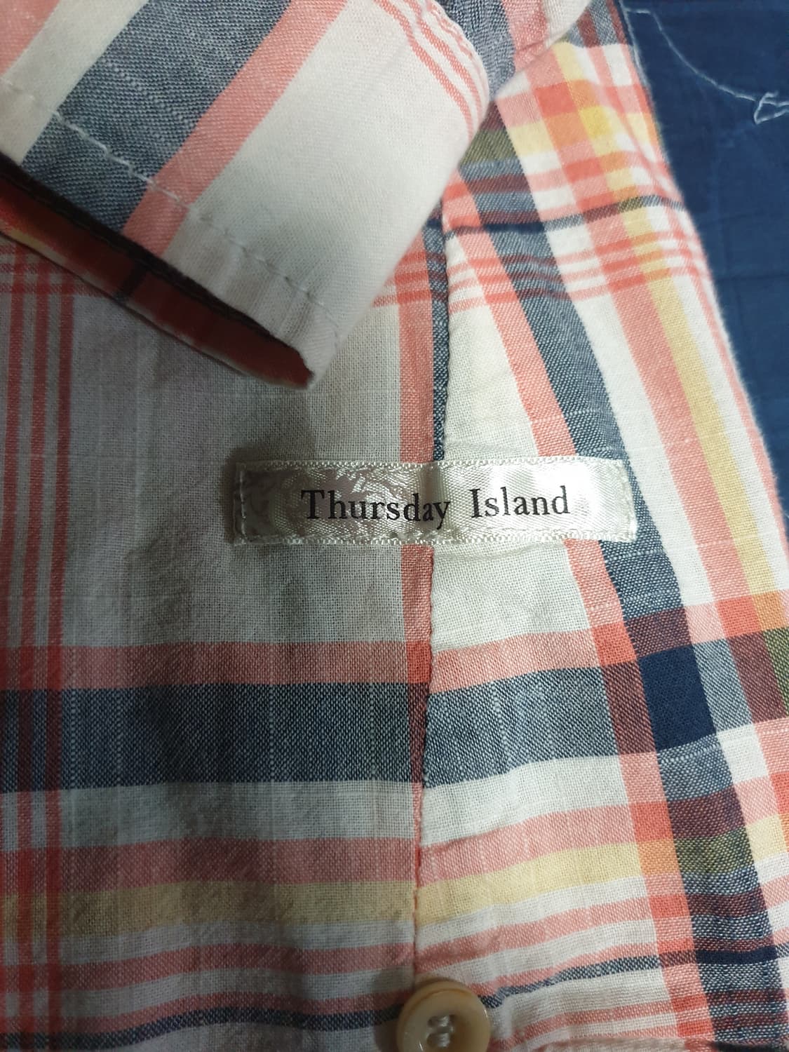 (빈티지) 써스데이아일랜드 레이스 더블포켓 클래식체크 셔츠 (S) 상품이미지4