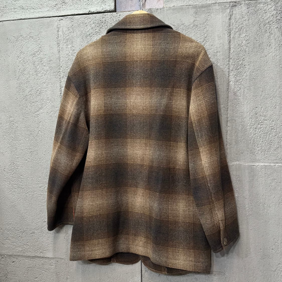 제팬 체크 오버 울 자켓 (L)   상품이미지4