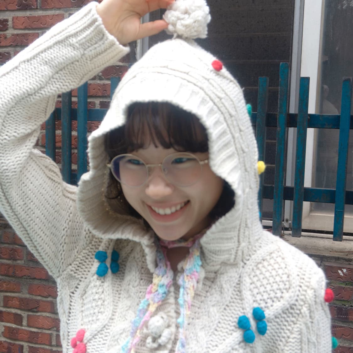 플로랄 캔디 후드 니트 롱 가디건 상품이미지8