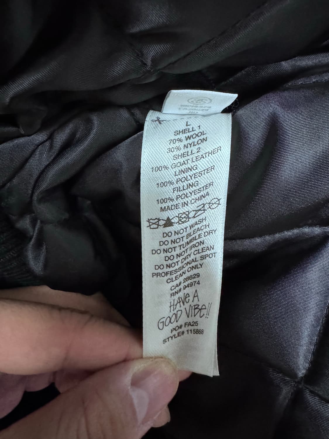 (중고/L) 25 fw 스투시 글로브 바시티 자켓 블랙 L 상품이미지5