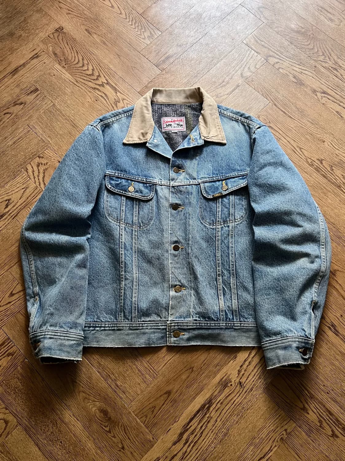 [XL]90's Lee USA 스톰라이더 블랭킷 데님 트러커 자켓 R1 상품이미지1