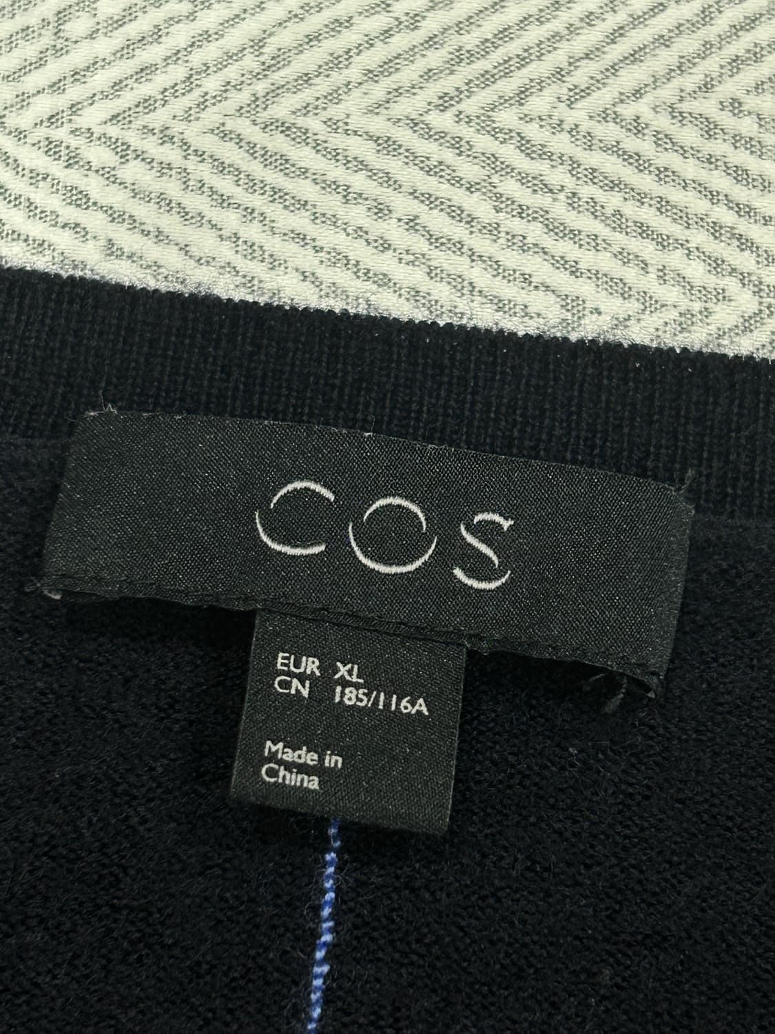 코스 COS 얇은 울 100% 니트 남성 XL 네이비 상품이미지7