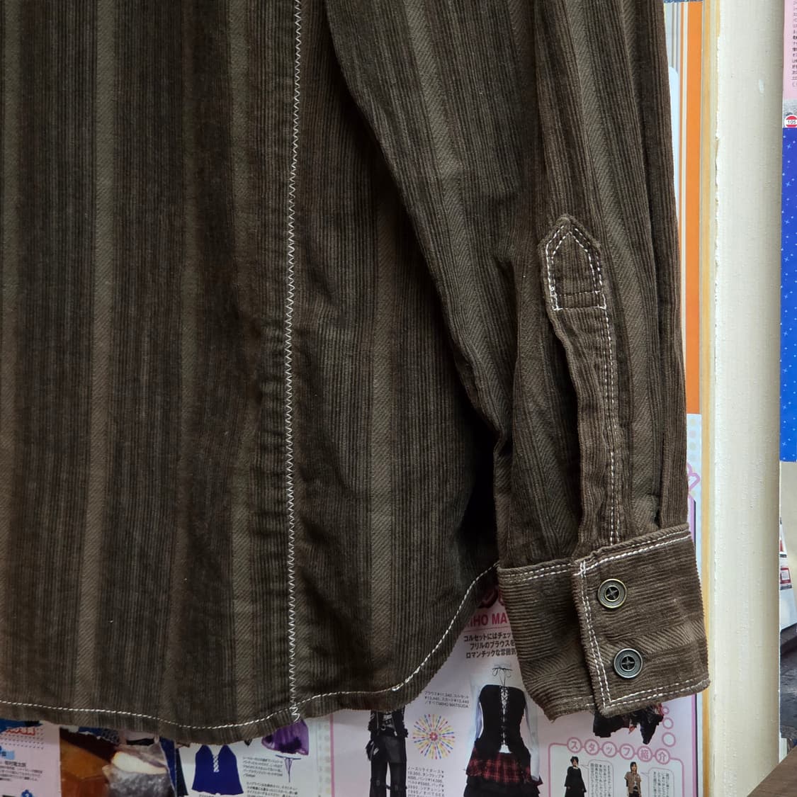 JPN 브라운 코듀로이 스트라이프 셔츠 집업 상품이미지8