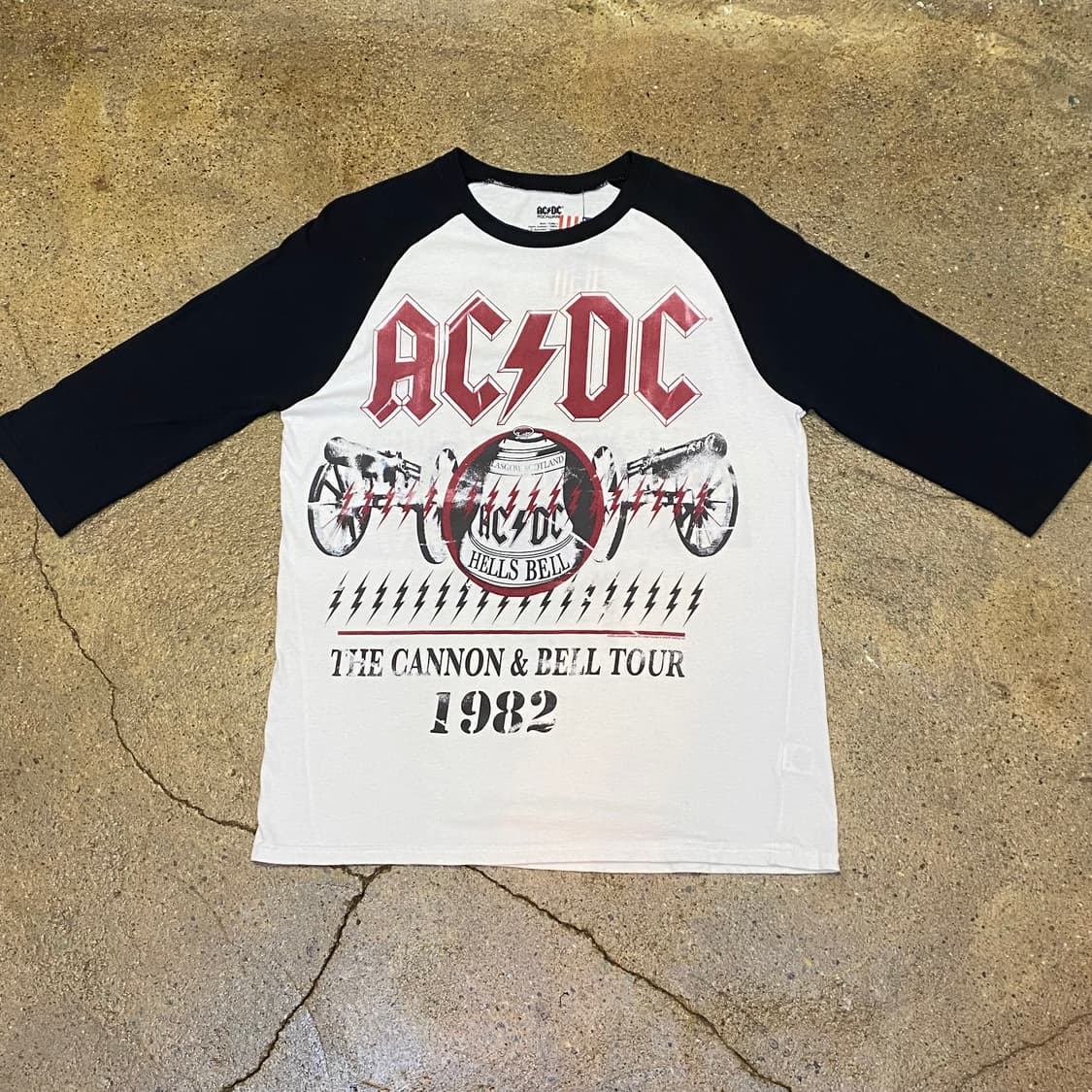 레어 미국 빈티지 acdc 공식 굿즈 티셔츠 래글런 나그랑티 상품이미지1