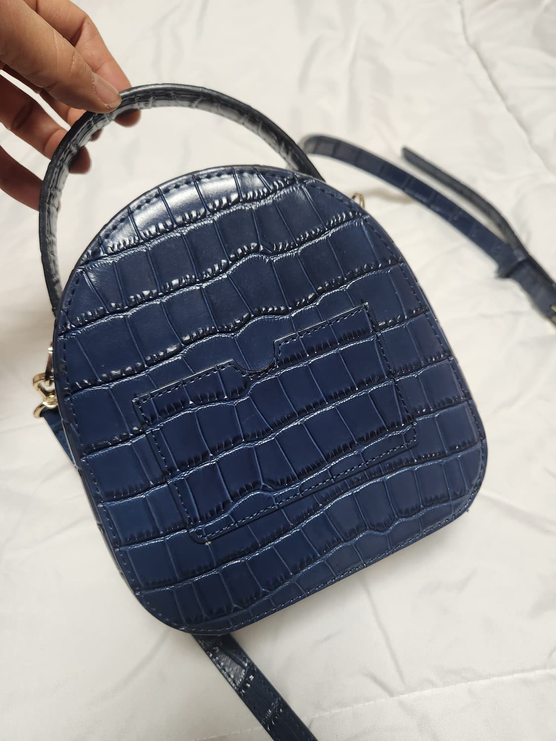 마리아꾸르끼 도토리백 네이비 상품이미지6