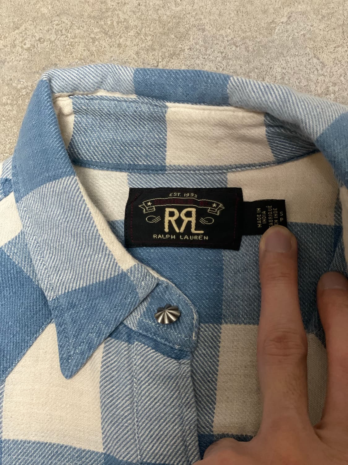 RRL 더블알엘 플래드 트윌 웨스턴 셔츠 상품이미지3