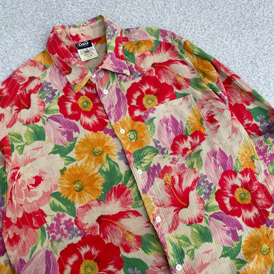 돌체앤가바나 플로럴 플리츠 셔츠 상품이미지2