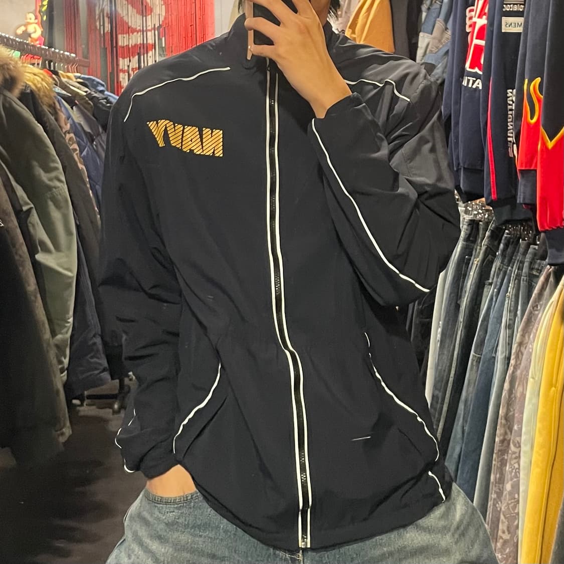 [IM]IPFU Navy 해군 바람막이 자켓 상품이미지1