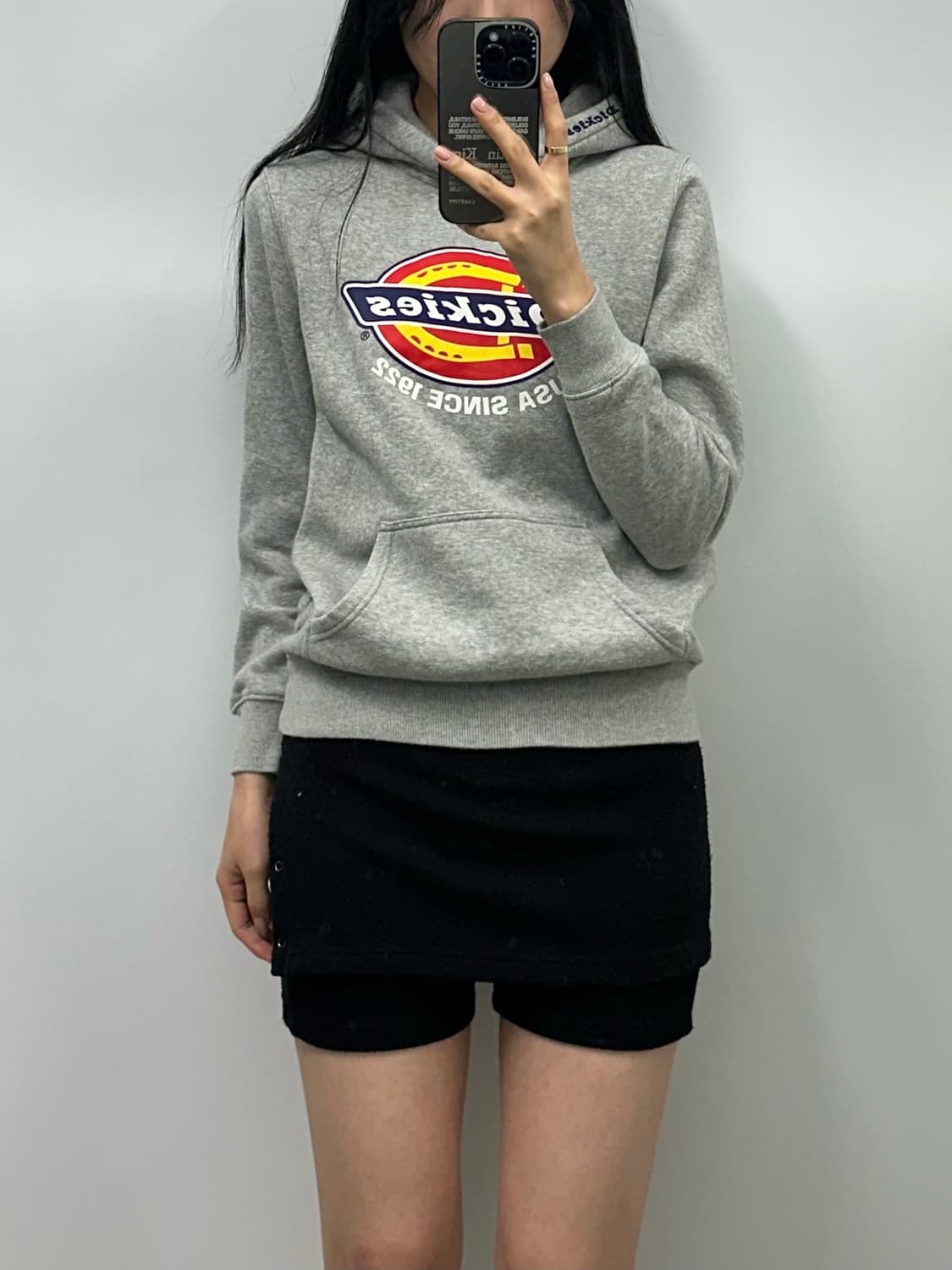 디키즈 빅로고 그레이 후드티 상품이미지1