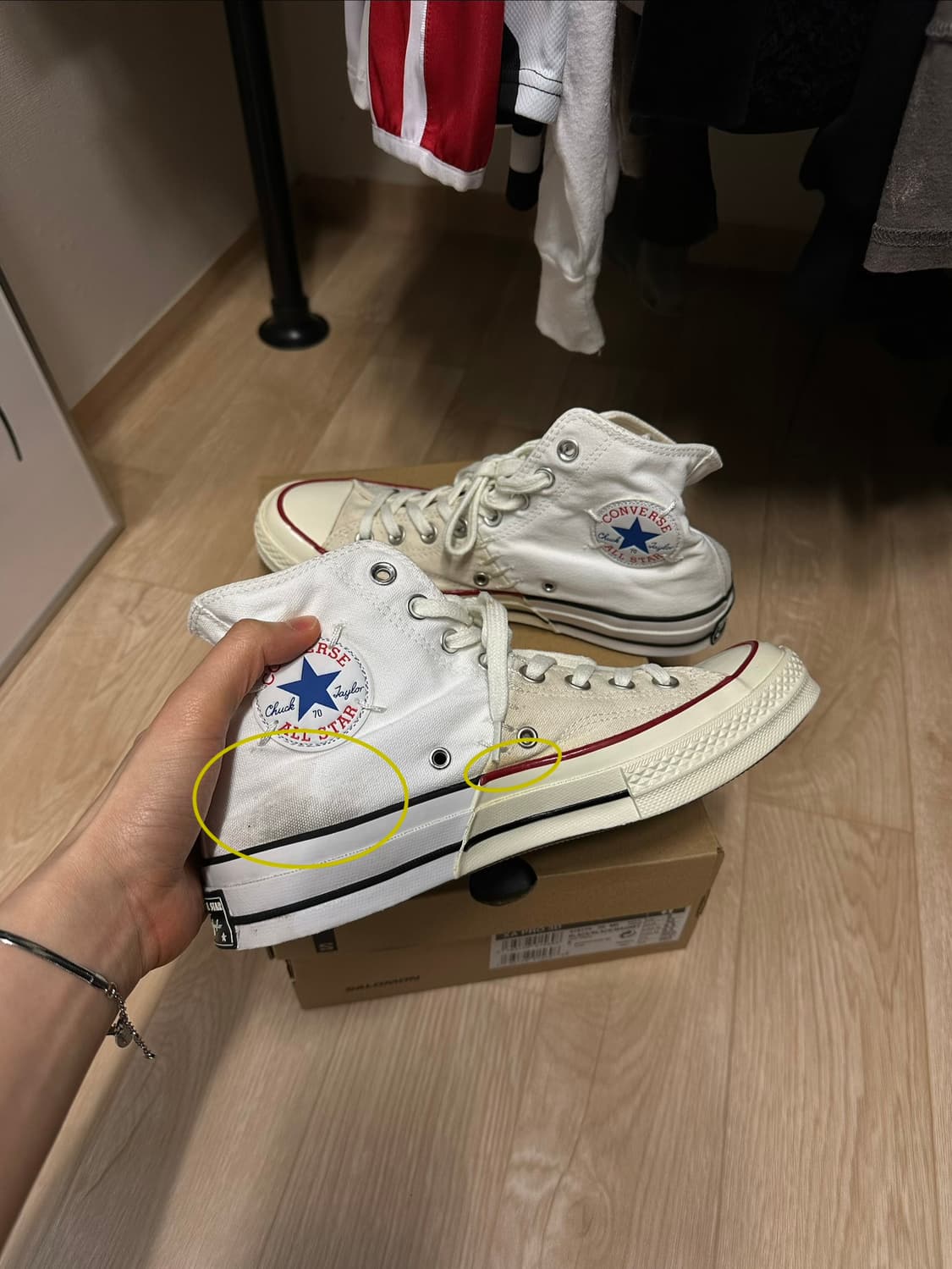 (255) 컨버스 x 슬램잼 콜라보 척 70 하이 리컨스트럭티드 화이트 상품이미지6