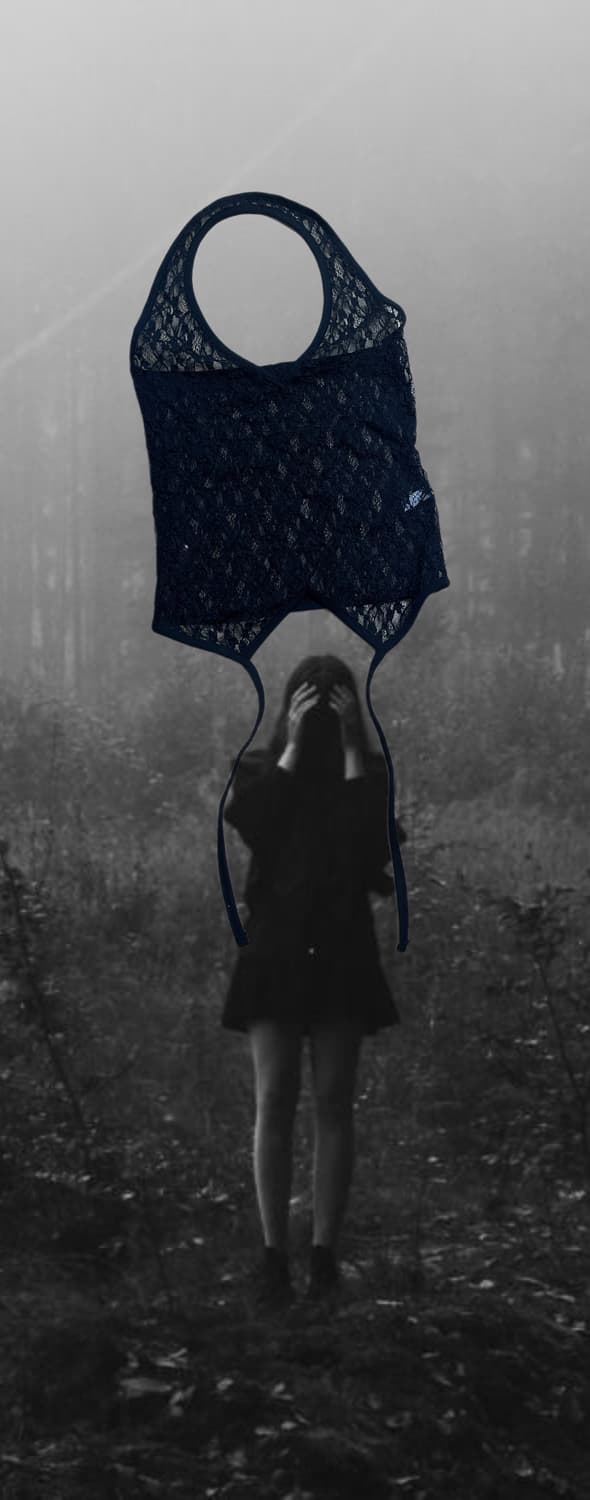 레이스 홀터넥 스트링 나시  상품이미지1